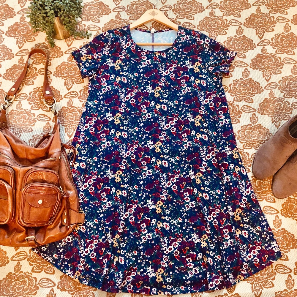 PinkBlush Floral Tee-Shirt Style Dress